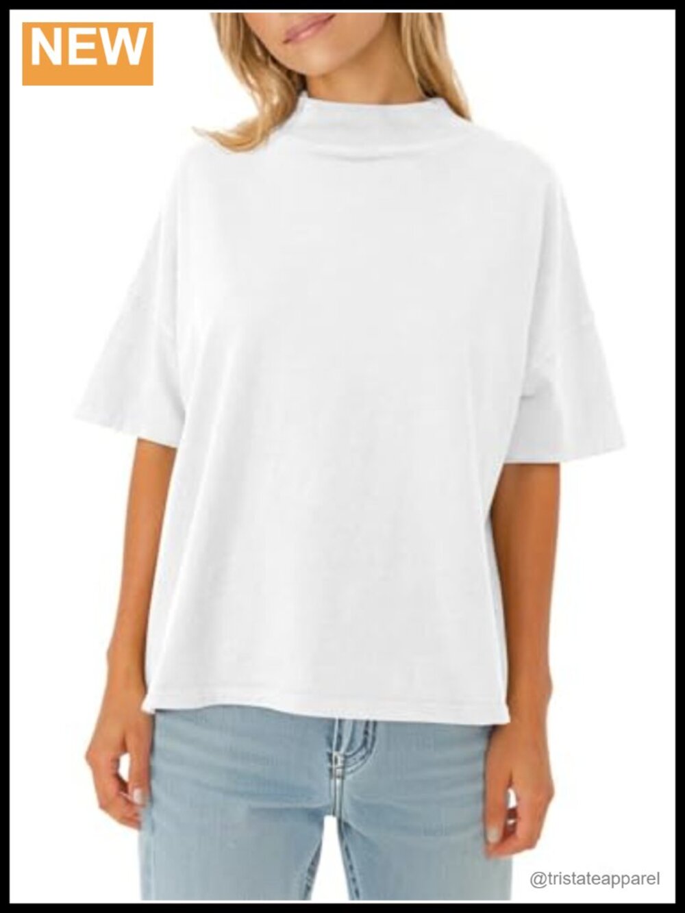 Women's Mock Neck Short Sleeve T-Shirt Casual Summer Top